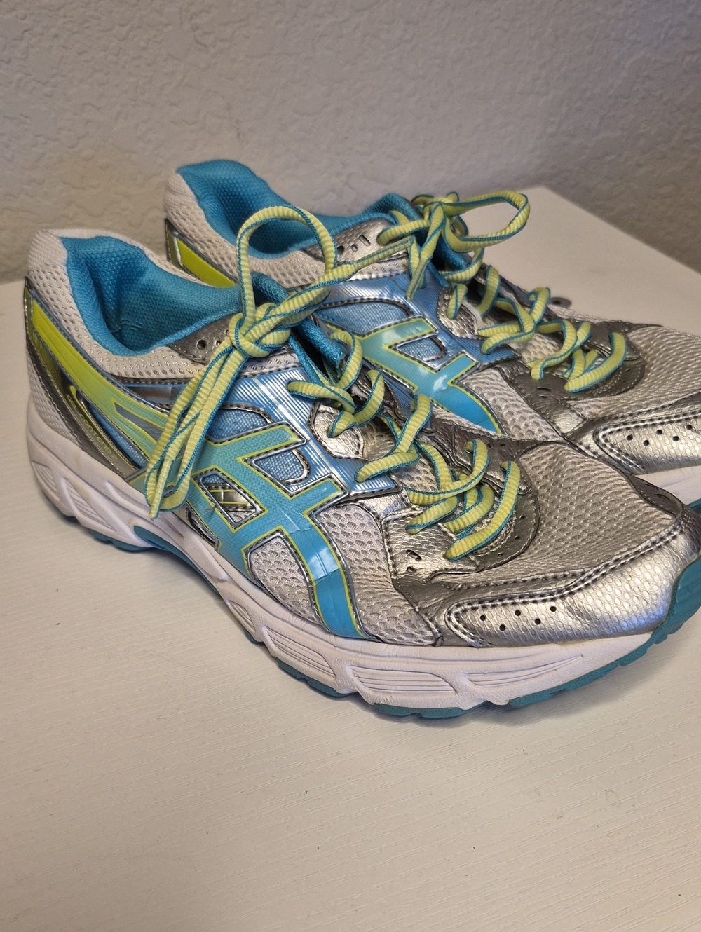 ASICS Silver, Teal & Lime Women's Athletic Running Shoes